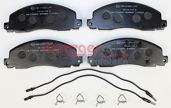 METZGER 1170659 Bremsbelagsatz, Scheibenbremse